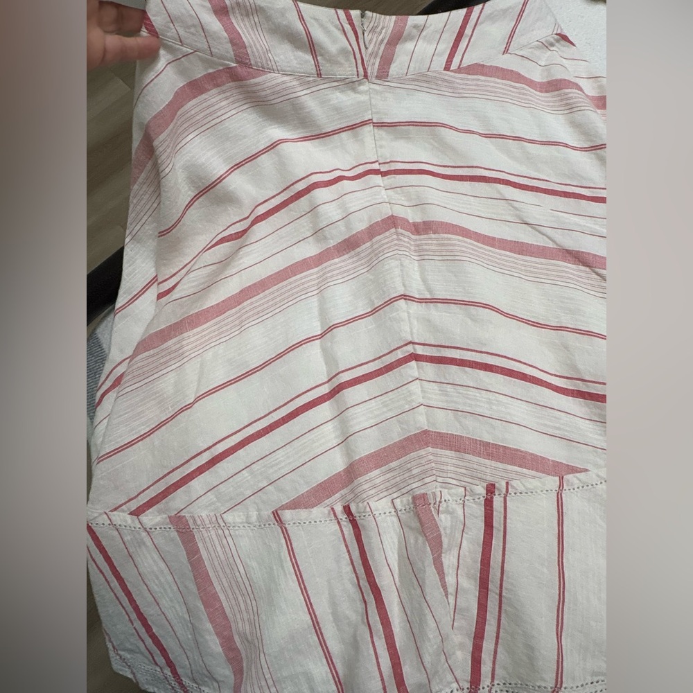 Banana Republic Pink and Cream Striped skirt